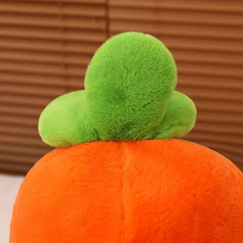 Vivolux | Flauschige Karotten-Plüschfigur mit Mini-Hängemöhren