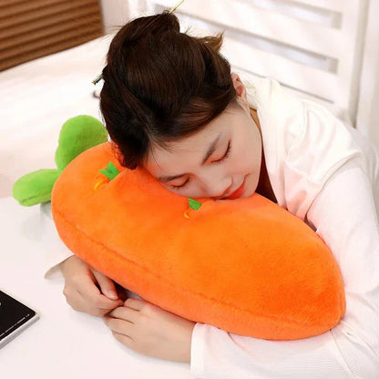 Vivolux | Flauschige Karotten-Plüschfigur mit Mini-Hängemöhren