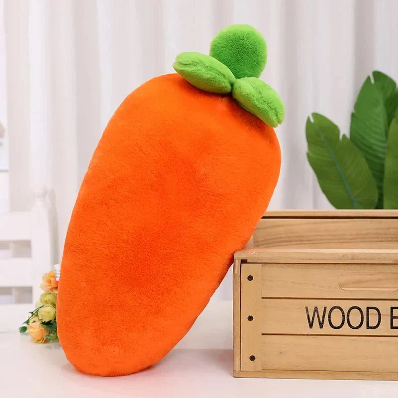 Vivolux | Flauschige Karotten-Plüschfigur mit Mini-Hängemöhren