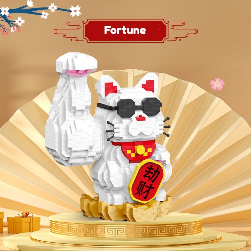 Vivolux | Muskel Glückskatze & Kimono Outfit Nano Bausteine