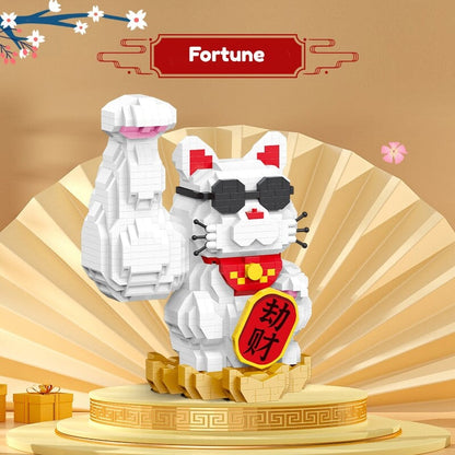 Vivolux | Muskel Glückskatze & Kimono Outfit Nano Bausteine