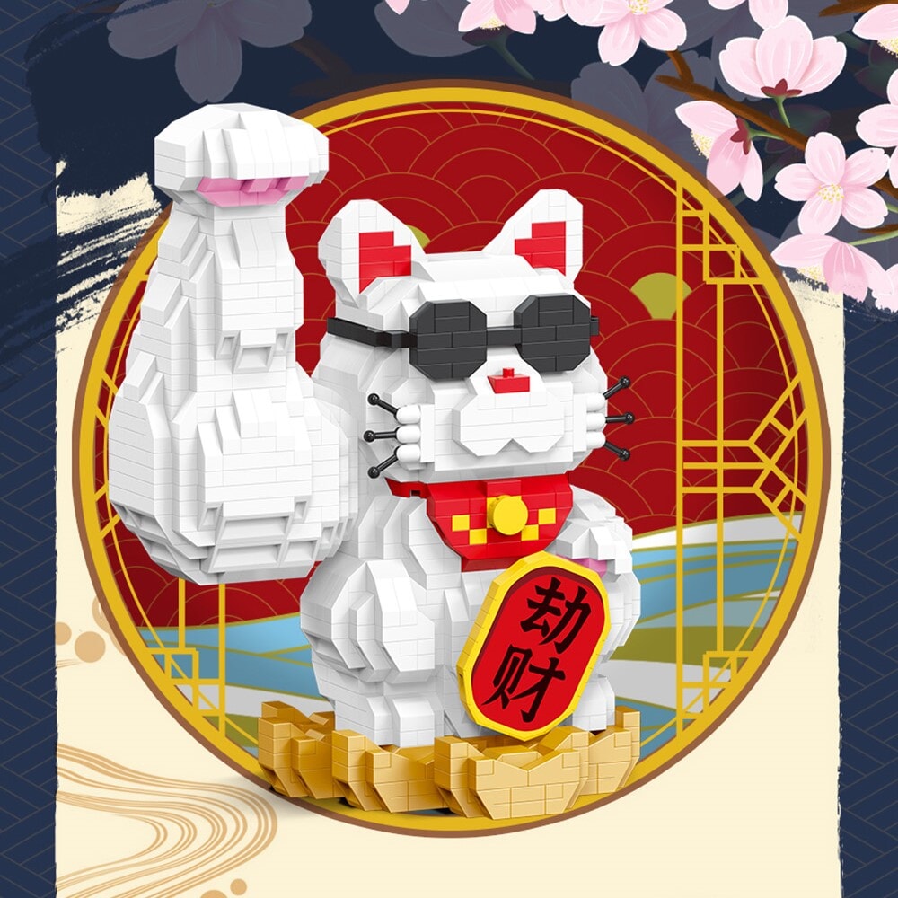 Vivolux | Muskel Glückskatze & Kimono Outfit Nano Bausteine