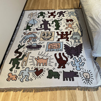 Vivolux | Keith Haring Jigsaw Überwurfdecke