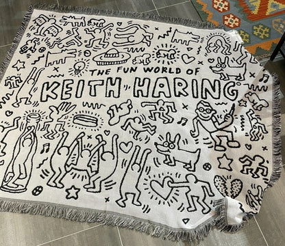 Vivolux | Keith Haring Jigsaw Überwurfdecke