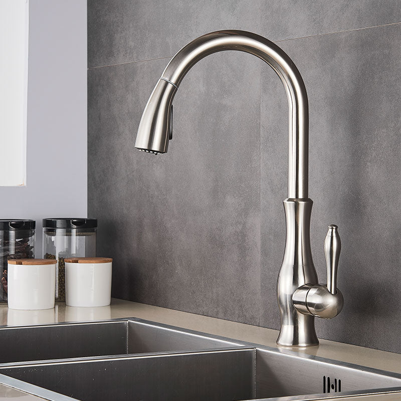 Vivolux | Messing Küchenarmatur Pull Out Mixer Spüle Wasserhahn 360 Rotation Single Handle