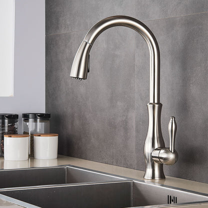 Vivolux | Messing Küchenarmatur Pull Out Mixer Spüle Wasserhahn 360 Rotation Single Handle
