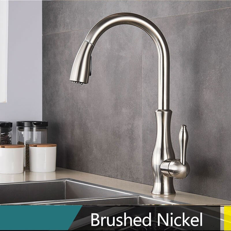Vivolux | Messing Küchenarmatur Pull Out Mixer Spüle Wasserhahn 360 Rotation Single Handle