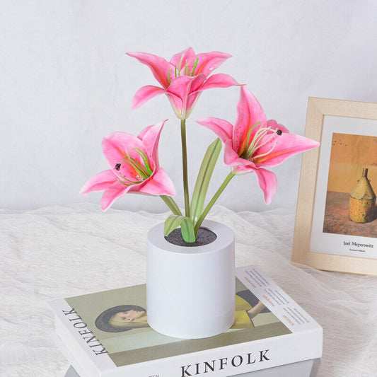 Vivolux | LED Blume Nachtlichter Lilie Tisch Blumenlampe