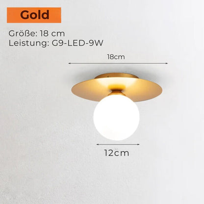 Vivolux | LumiNoble | Zeitlose Deckenleuchte mit goldenem LED-Kugeldesign