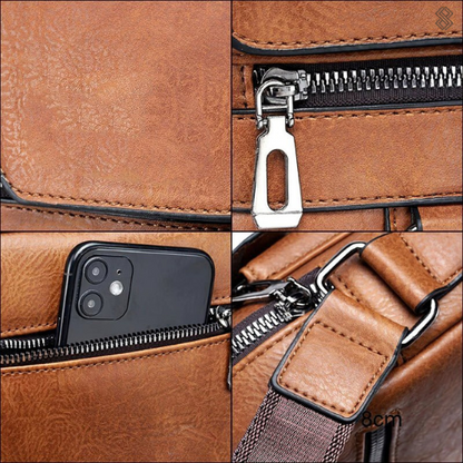 Vivolux | LeatherLux Elegante Lederschultertasche | Hochwertiges Design | Praktisch & Stilvoll für Alltag & Büro