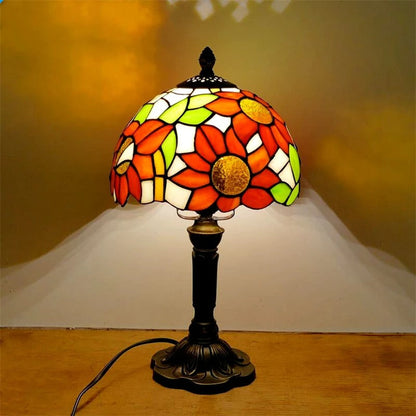 Vivolux | Tischlampe LED Barock Retro E27 - Vintage Tiffany-Glas