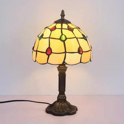Vivolux | Tischlampe LED Barock Retro E27 - Vintage Tiffany-Glas