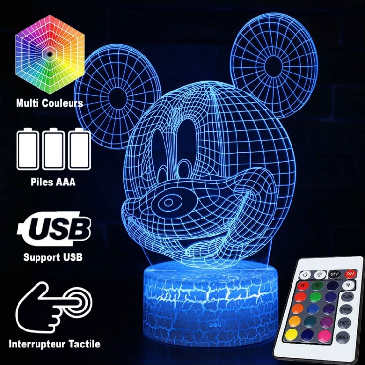 Vivolux | 3D Lampe Kopf von Mickey