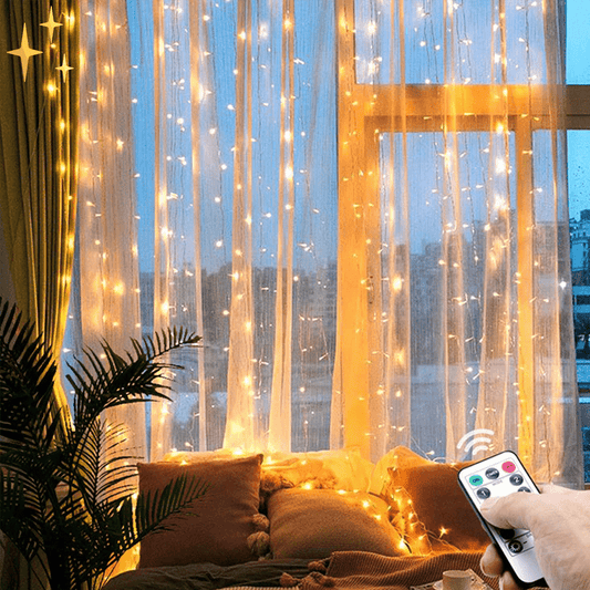 Vivolux | Lampenvorhang mit Fernbedienung und beweglichem Licht für eine warme, sichere Atmosphäre zu Hause