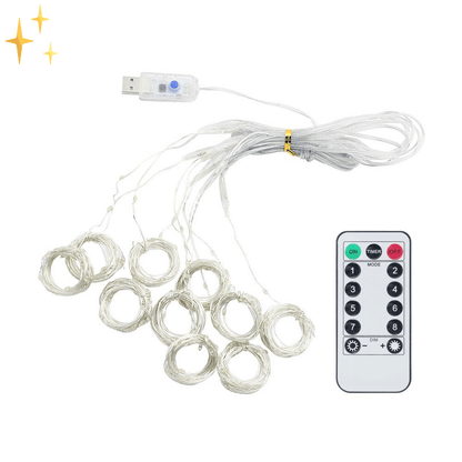 Vivolux Lampenvorhang mit Fernbedienung und beweglichem Licht für eine warme, sichere Atmosphäre zu Hause