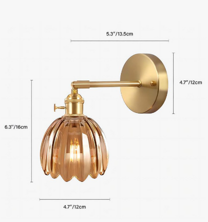 Vivolux | Frendorf Blumen Knospe Tulpe Glas Wandleuchte