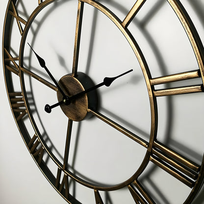 Vivolux | Römische Ziffern Eisen Kunst Wand Uhr