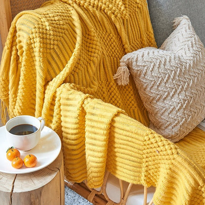 Vivolux | Decke Gestrickte Sofawurf Skandinavischer Stil