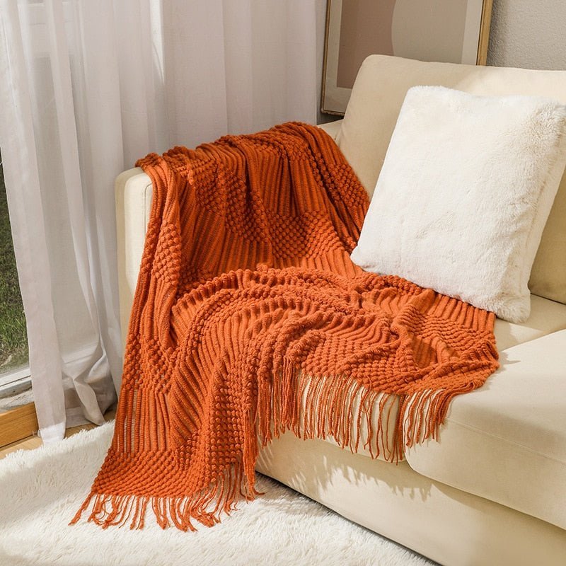 Vivolux | Decke Gestrickte Sofawurf Skandinavischer Stil