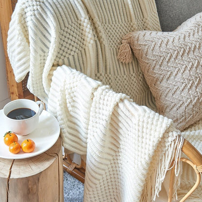 Vivolux | Decke Gestrickte Sofawurf Skandinavischer Stil