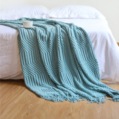 Vivolux | Decke Gestrickte Sofawurf Skandinavischer Stil
