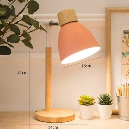 Vivolux | Nordische Tischlampe | Holz, Eisen