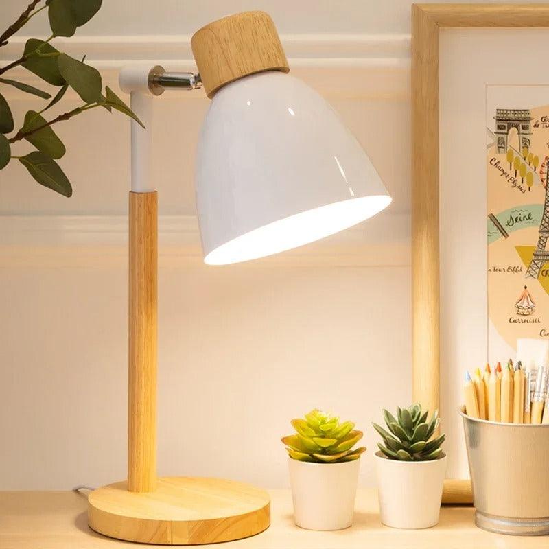 Vivolux | Nordische Tischlampe | Holz, Eisen