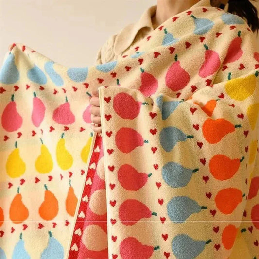 Vivolux | Weiches Kinderhandtuch aus Baumwolle mit Birnen-Motiv