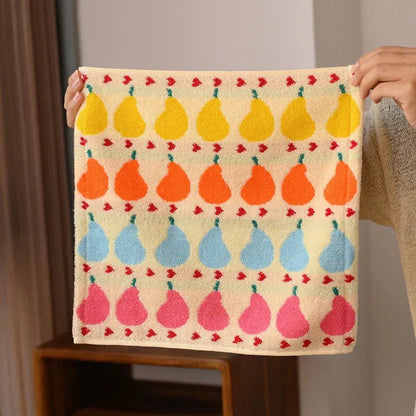 Vivolux | Weiches Kinderhandtuch aus Baumwolle mit Birnen-Motiv