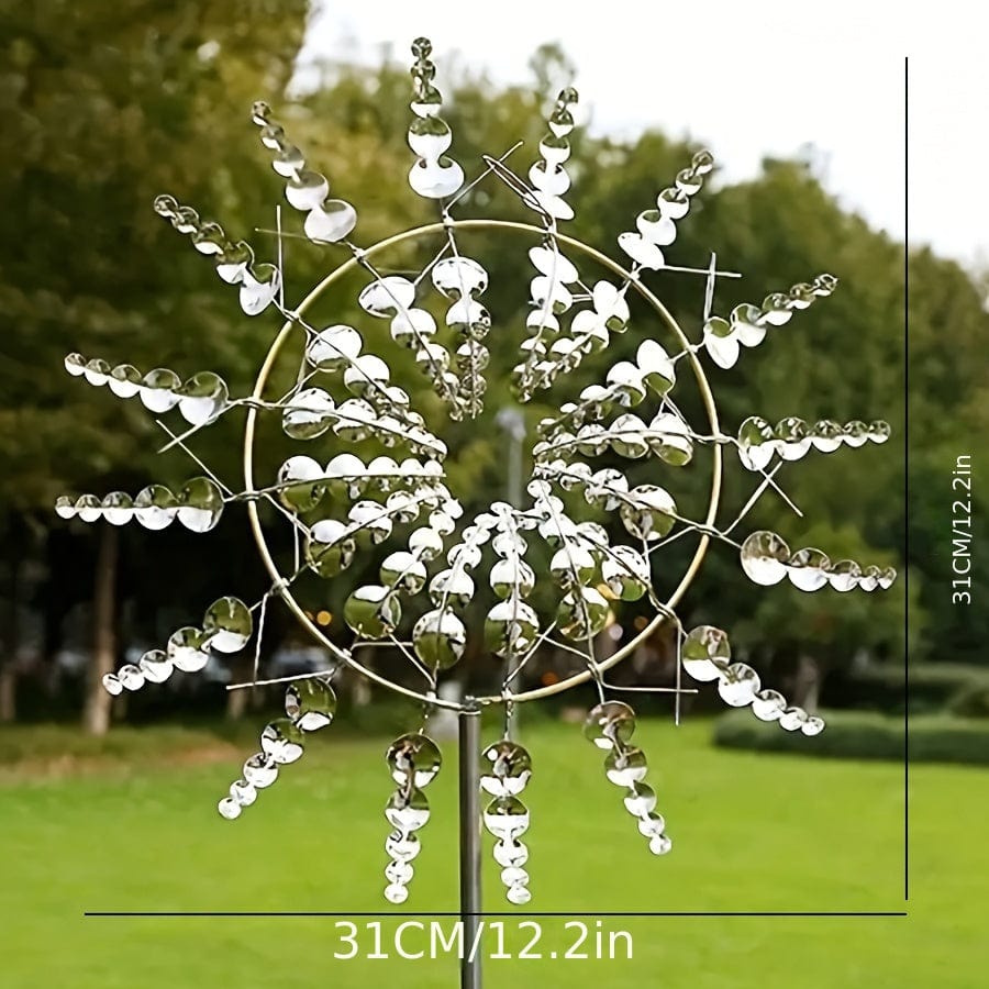 Vivolux | 1 Stück Magischer Metall-Windmühle, 3D Metall Outdoor Windspiel für Hof und Garten, Einzigartige Metall kinetische Winds skulpturen & Windspiel, Windfänger Metall Outdoor Rasen Terrasse Dekoration Wind skulptur