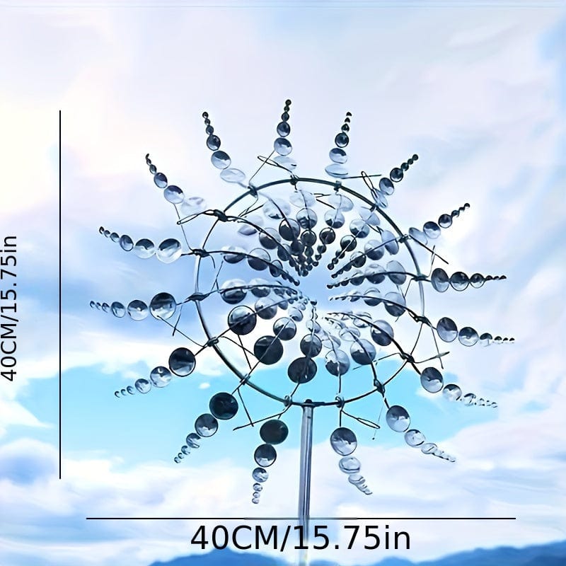Vivolux | 1 Stück Magischer Metall-Windmühle, 3D Metall Outdoor Windspiel für Hof und Garten, Einzigartige Metall kinetische Winds skulpturen & Windspiel, Windfänger Metall Outdoor Rasen Terrasse Dekoration Wind skulptur