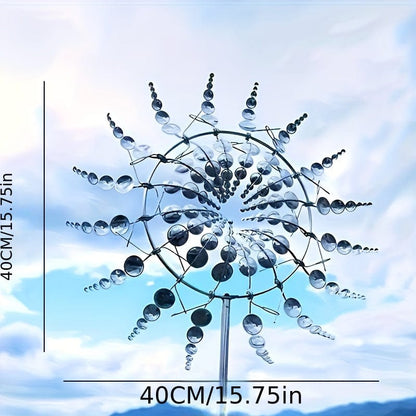 Vivolux | 1 Stück Magischer Metall-Windmühle, 3D Metall Outdoor Windspiel für Hof und Garten, Einzigartige Metall kinetische Winds skulpturen & Windspiel, Windfänger Metall Outdoor Rasen Terrasse Dekoration Wind skulptur
