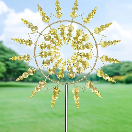 Vivolux | 1 Stück Magischer Metall-Windmühle, 3D Metall Outdoor Windspiel für Hof und Garten, Einzigartige Metall kinetische Winds skulpturen & Windspiel, Windfänger Metall Outdoor Rasen Terrasse Dekoration Wind skulptur