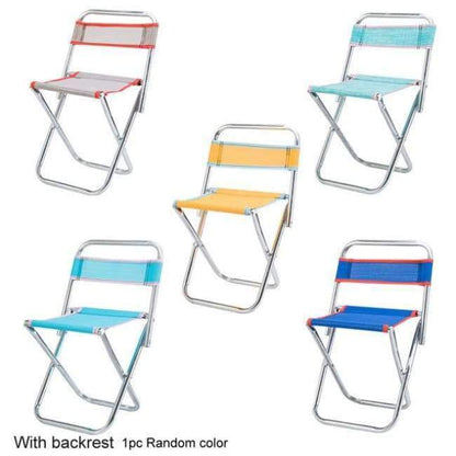 Vivolux | Outdoor-Stühle Kinder Erwachsene Gartenmöbel Strandstuhl ultraleicht Sitz Anglerhocker aus Edelstahl tragbarer Picknickstuhl