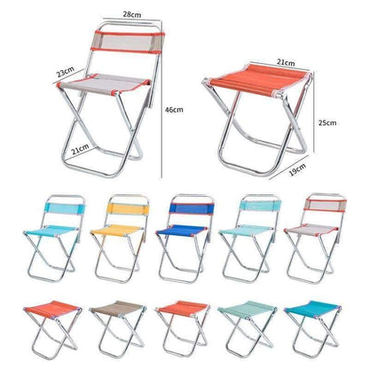 Vivolux | Outdoor-Stühle Kinder Erwachsene Gartenmöbel Strandstuhl ultraleicht Sitz Anglerhocker aus Edelstahl tragbarer Picknickstuhl