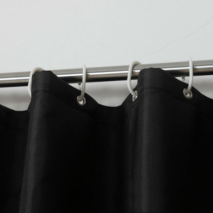 Vivolux | Wasserdichter schwarzer Polyester-Duschvorhang mit verschiedenen Größenoptionen