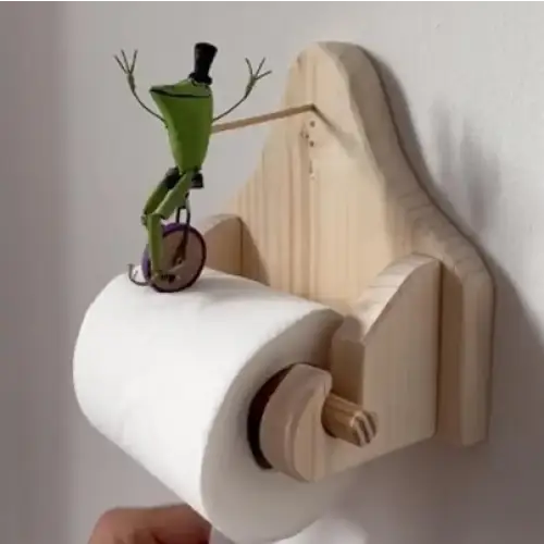Vivolux | Toilettenpapierhalter Original Frosch auf dem Fahrrad