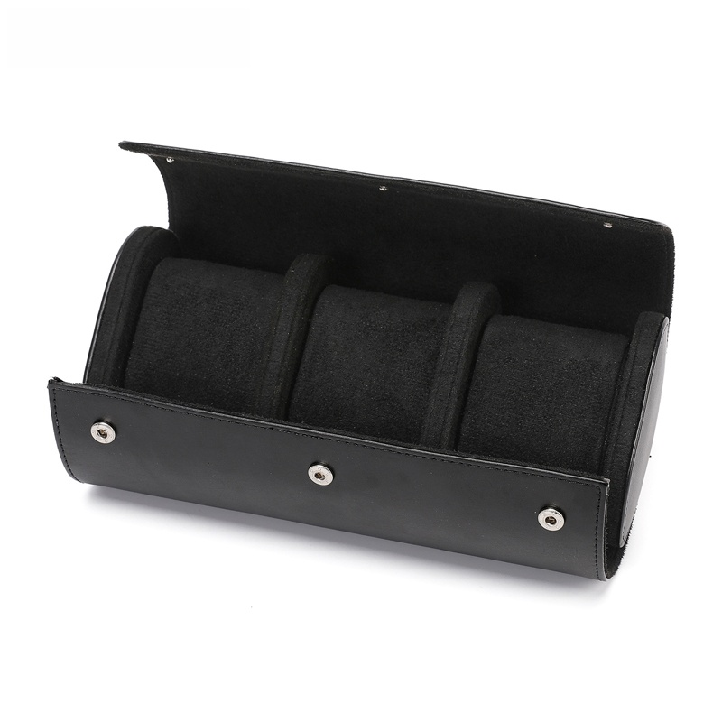 Vivolux | Vintage Leder 3-Slot Herren Uhrenbox für Reisen