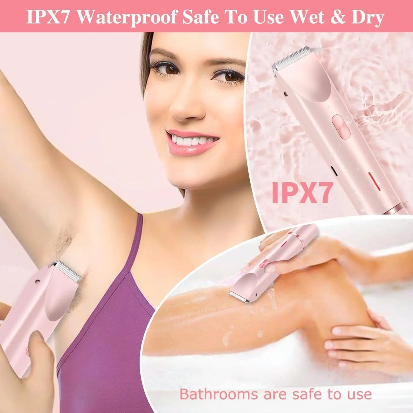 Vivolux | Elektrischer Trimmer Wasserfest Wiederaufladbarer Bikini-Rasierer