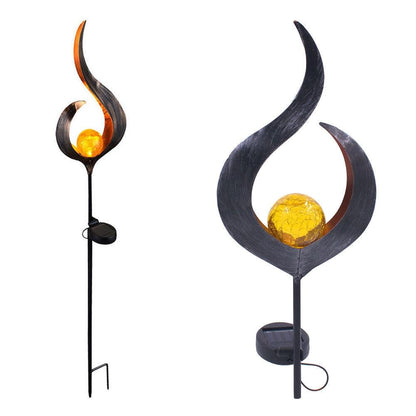 Vivolux | IgnisLuxe LED Gartenleuchte mit Künstlicher Flammenoptik | Solarbetrieben | Stimmungsvolle Außenbeleuchtung | Dekor für Garten & Terrasse