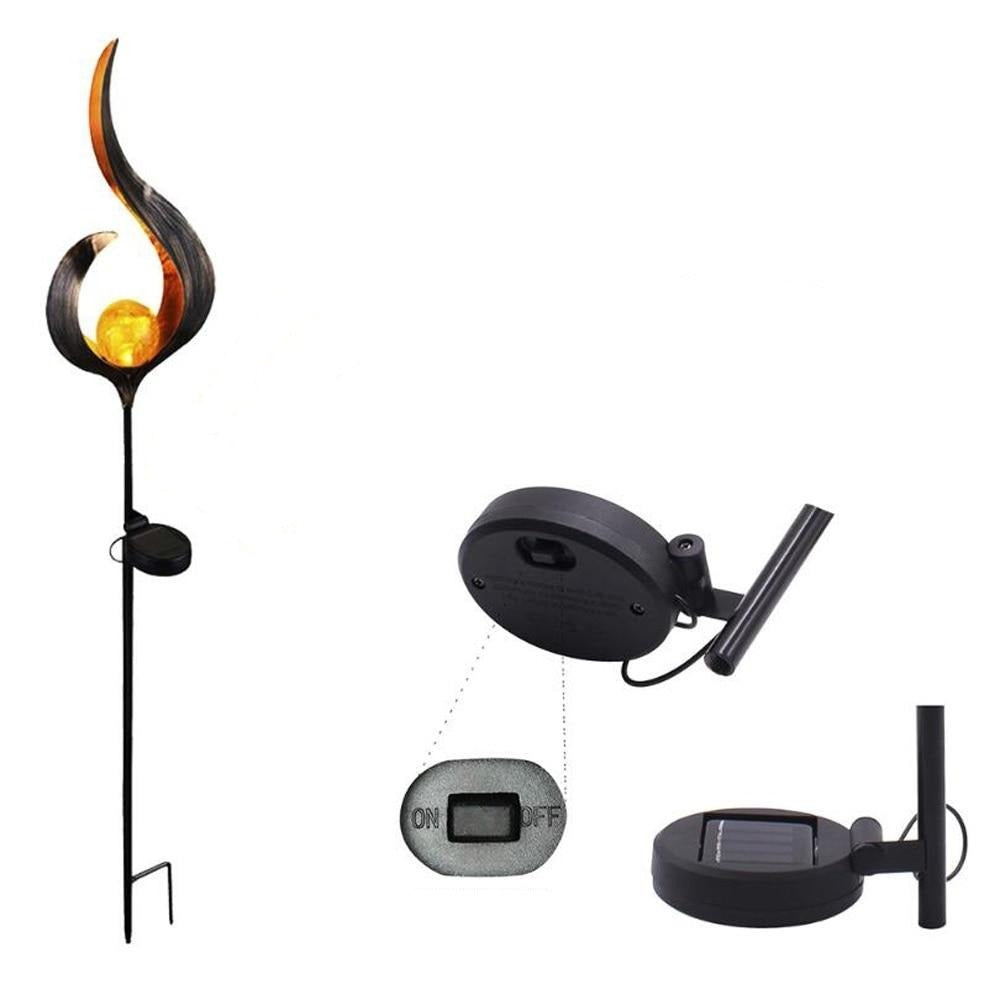 Vivolux | IgnisLuxe LED Gartenleuchte mit Künstlicher Flammenoptik | Solarbetrieben | Stimmungsvolle Außenbeleuchtung | Dekor für Garten & Terrasse