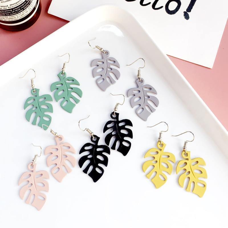 Vivolux | NatureChic Monstera Ohrringe | Dangle Style | Zeitloser Schmuck