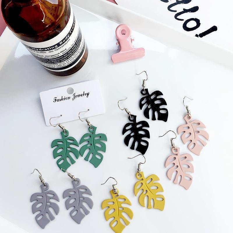 Vivolux | NatureChic Monstera Ohrringe | Dangle Style | Zeitloser Schmuck
