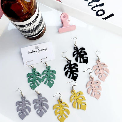 Vivolux | NatureChic Monstera Ohrringe | Dangle Style | Zeitloser Schmuck