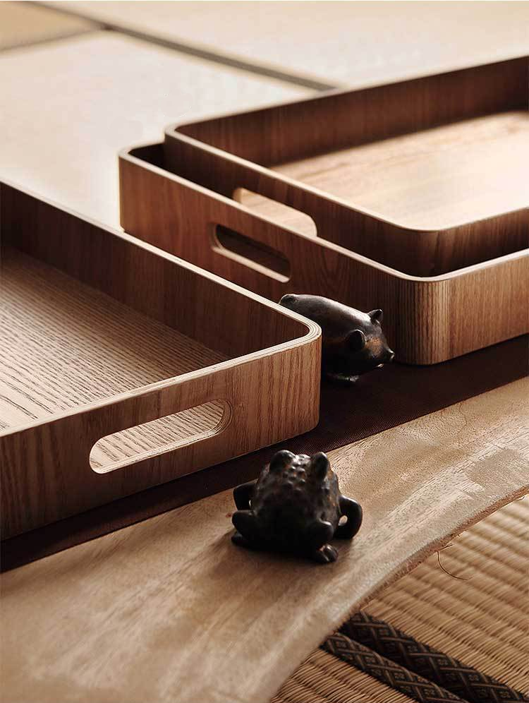 Vivolux | Schlanke, runde Serviertabletts aus Holz