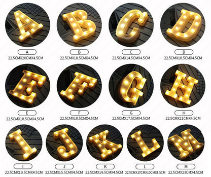 LED Buchstaben Nachtlicht