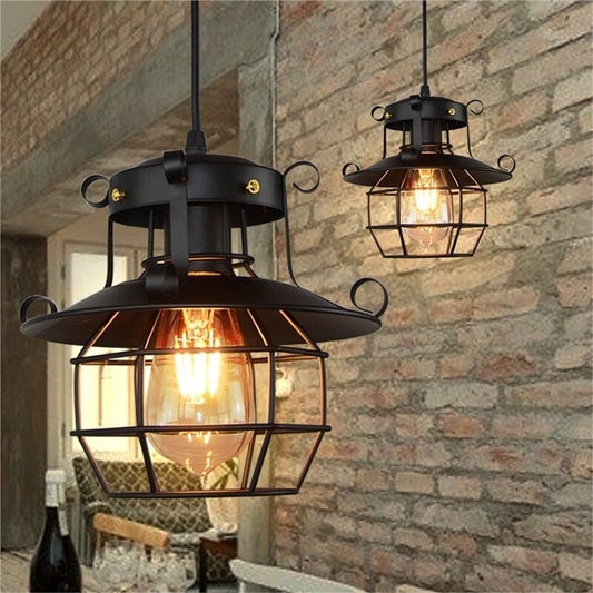 Vivolux |  Antike industrielle Loft-Deckenlampe
