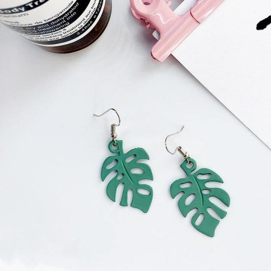 Vivolux | NatureChic Monstera Ohrringe | Dangle Style | Zeitloser Schmuck