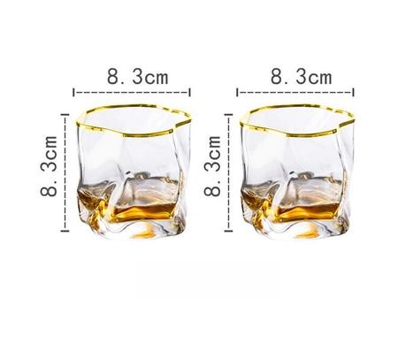 Vivolux | Verzerrte Textur Whisky Glas Set