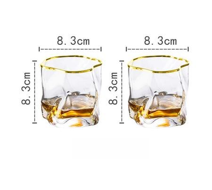 Vivolux | Verzerrte Textur Whisky Glas Set